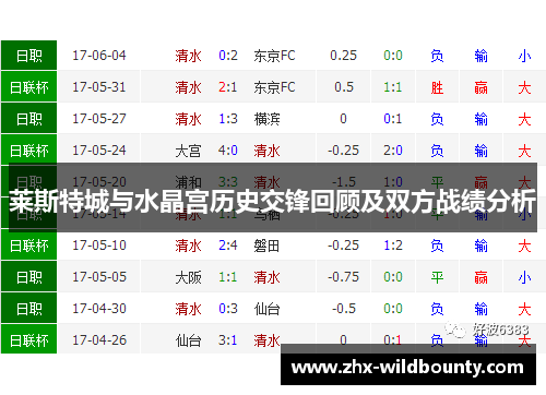 莱斯特城与水晶宫历史交锋回顾及双方战绩分析 莱斯特城与水晶宫历史交锋回顾及双方战绩分析